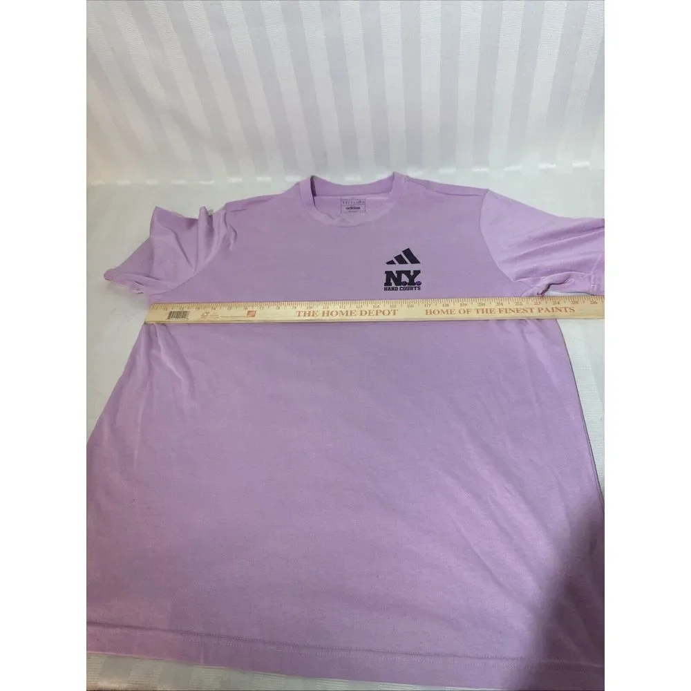 $35 ADIDAS Mens AeroReady NEW YORK Hard Courts Tennis T-Shirt Ody001  -pink - XL